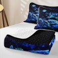 thumbnail image 4 of jejeloiu Sea Turtle Print Bed Spread Queen,Vintage Ocean Animal Queen Coverlet Set For Boys,Blue Black,3 Pieces, 4 of 7