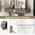 thumbnail image 5 of Hyxoo Narrow Console Table T-Shaped - Behind Couch Table with Drawer, Shelves, Dual Anti-Tipping Kits, Modern Foyer Table, Sofa Side Table for Living Room, Entryway, Hallway, Entry Table (Gray), 5 of 10
