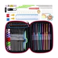 thumbnail image 2 of MasteelfCA 100pcs Crochet Hooks Set Colorful Aluminum Crochet Hooks Knitting Needles with Accessories Tools (Rosy Case), 2 of 4