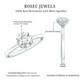 thumbnail image 6 of Rosec Jewels Certified Round Moissanite Engagement Ring 1 Ct - 6 mm Moissanite Solitaire Ring - D-VS1 Quality - with Jewelry Box, 925 Sterling Silver, US 8.00, 6 of 7
