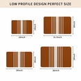 thumbnail image 5 of Burnt Orange Beige Striped Door Mat Indoor Outdoor,Modern Farmhouse Retro Lines Non Slip Welcome Mat with Rubber Backing,Absorbent Fabric Front Door Mats Entryway Rug for Home Patio Entrance 16"x24", 5 of 9