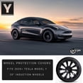 thumbnail image 5 of Wheel Protection Guards Induction Rims Caps For Tesla Model Y 20 Inch Matte Black Covers Set of 4, 5 of 10