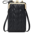 thumbnail image 1 of LHSHID Women’s PU Leather Kiss Lock Shoulder Bag Retro Crossbody Coin Purse with Adjustable Straps Small Phone Bag for Work, 1 of 6