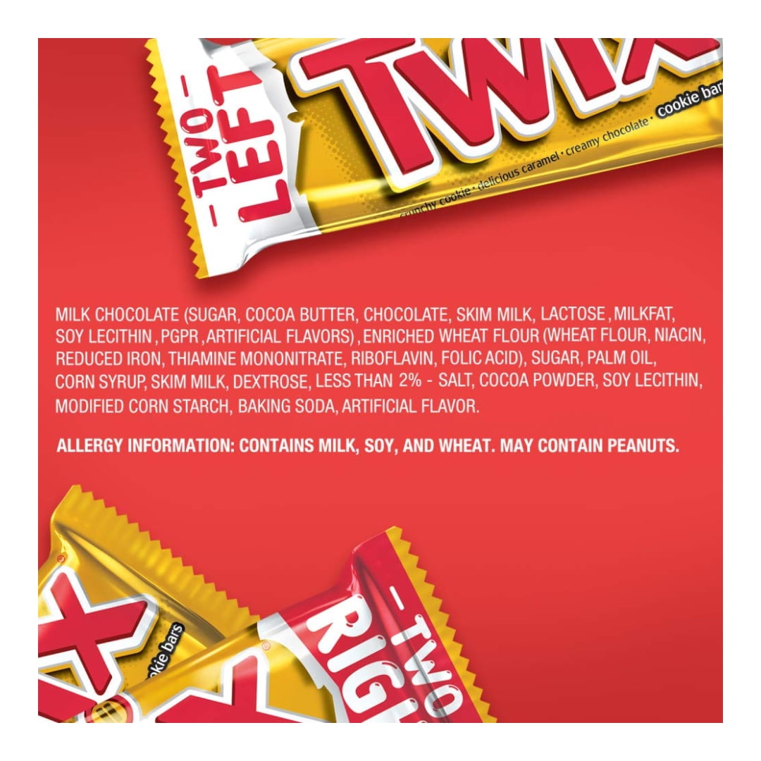Twix Caramel Cookie Full Size Bulk Chocolate Candy Bars - 36ct