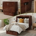 thumbnail image 1 of AFI Sydney Lit Escamotable Coffre Simple en Bois Massif avec Matelas, Noyer, 1 of 20