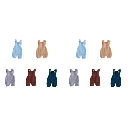 

wrea 2pcs Baby Rompers Infant Suspender Knit Taking Photo 0-1 Months Little Boys Girls Cute Jumpsuit