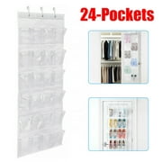 24-Pocket over-The-Door Shoe Rack Organizer Hanging Storage  Holder Bag Closet