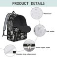 thumbnail image 4 of Skull and Hand Gothic Pattern Backpack for School, Cute School Bag with Adjustable Shoulder Straps and Padded Back, 15.7"x11.8"x5.5", 4 of 5