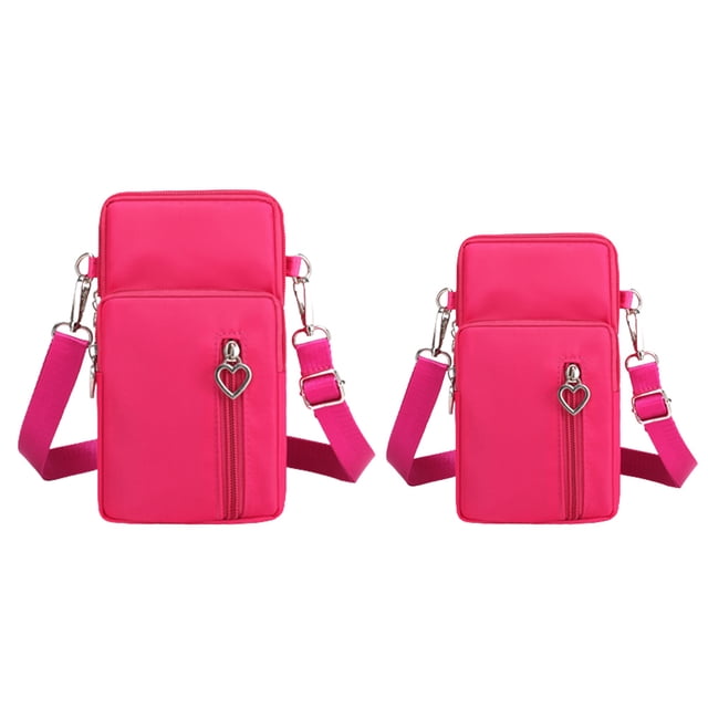 uds bolso para teléfono, cartera, bolso cruzado, bolsillos ligeros, brazalete deportivo, 19*10*6cm+17*9*5cm, rosa rojo