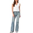 thumbnail image 2 of INSPIRE CHIC Women's Cropped Denim Vest V Neck Western Button Up Sleeveless Jean Waistcoat Jacket M White, 2 of 6