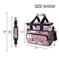 thumbnail image 3 of FORMRS Insulated Cooler Bag 24 Cans Capacity Soft Leakproof Lunch Box with Side Pockets, Purple Cute Halloween, 3 of 7