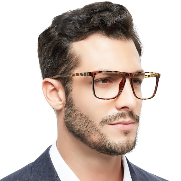 MARE AZZURO Oversized Reading Glasses Men Big Square Readers for Large Head (Tortoise), Polycarbonate Lens