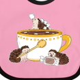 thumbnail image 4 of Inktastic Cute Hot Chocolate Hedgehogs Boys or Girls Baby Bib, 4 of 4
