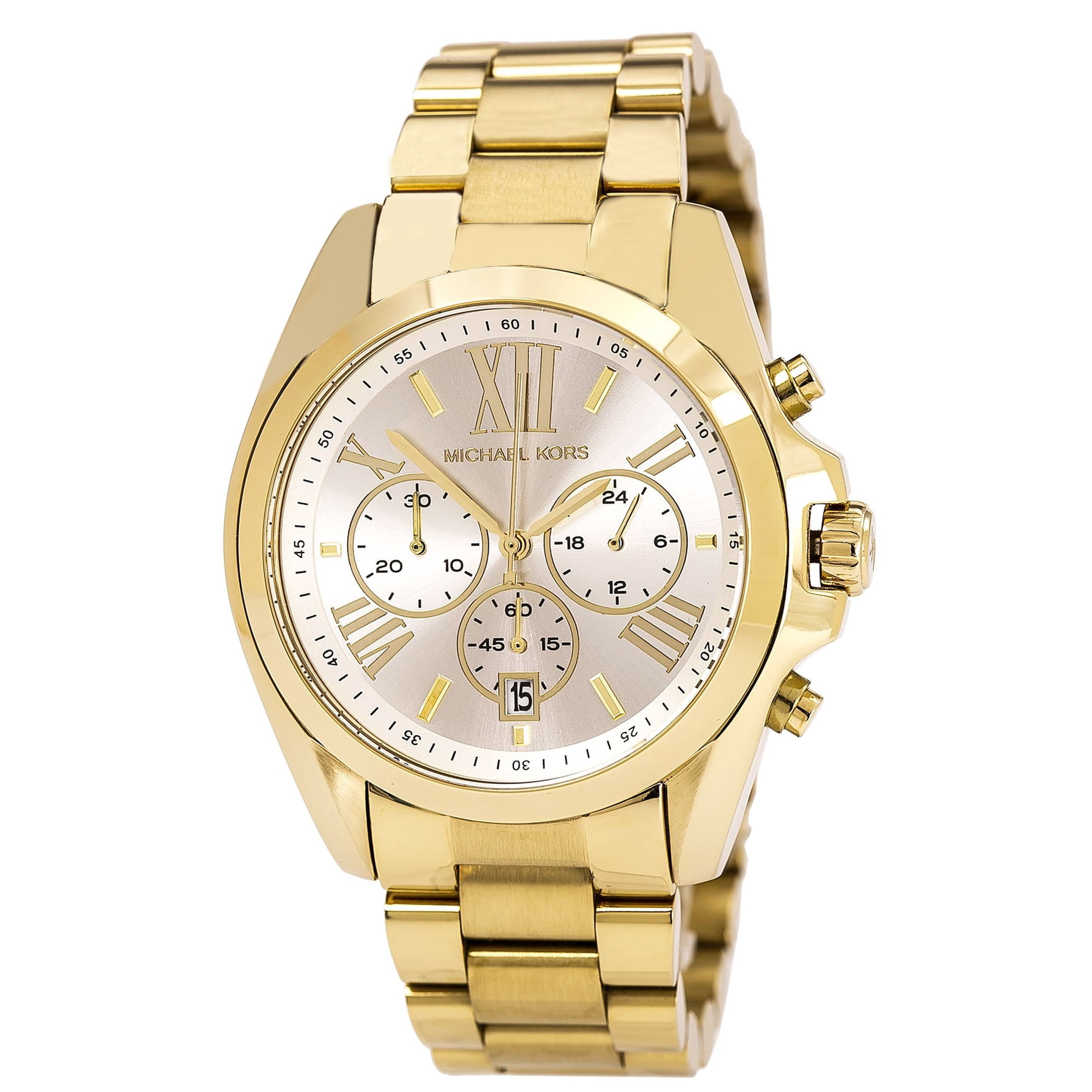 Michael Kors Men's MK6266 Bradshaw Champagne Dial Yellow Gold Steel Bracelet Chronograph Watch