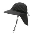 thumbnail image 2 of Lroveb Women Men Bucket Hats Womens Mountaineering Fishing Camouflage Hood Rope Outdoor Shade Foldable Casual Hat Sun Hat, 2 of 4