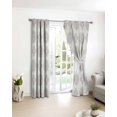 thumbnail image 3 of Vintage Bohemia Blackout Curtains for Bedroom/Living Room, Thermal Insulated Kitchen Curtains, Gray Flowers Boho Pattern Cream Grommet Darkening Window Treatment Drapes 42"x84"x2, 3 of 8