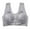 Gray, variant on LYEAA Front Closure Bras for Women Plus Size Soft No Wire Lace Push up Everyday Bras Wireless Support Solid Lift Sleep Bras Comfortable Wirefree Breathable Shaping Daily Bralette Brown L
