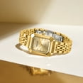 thumbnail image 6 of GOLDEN HOUR Women's Rectangular Quartz Watch, Gold Tone Stainless Steel Band, 6 of 7