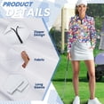 thumbnail image 5 of Uorisanigo Easter Bunny Women's Long Sleeve Golf Shirt Soft Casual Women's Dry-Fit Golf Polo Shirts Comfortable Outing Wear for Workout Sports Size XS, 5 of 7