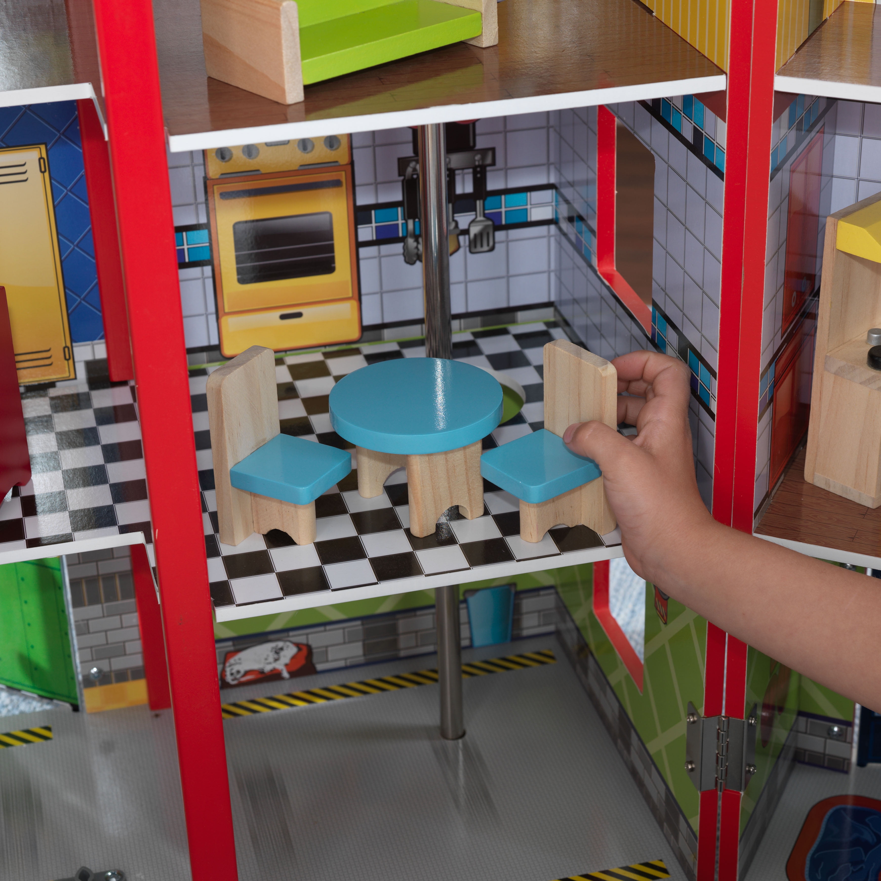 kidkraft wooden heroes playset