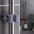 thumbnail image 1 of Wabjtam Soporte para Secador de Pelo Soporte para Escoba de Pared Autoadhesivo Montado en la Pared 8 Piezas Sin Perforaciones Clips para Escoba para Cocina Baño Jardín (Gris), 1 of 2