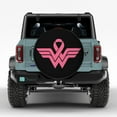thumbnail image 3 of Pink Wonder Women Awareness Waterproof Fabric Spare Tire Cover, Breast Cancer Tire Decor For Suv Rv Camper Trailer Truck 14 15 16 17 18In. Gifts In Breast Cancer Awareness Month, 3 of 5