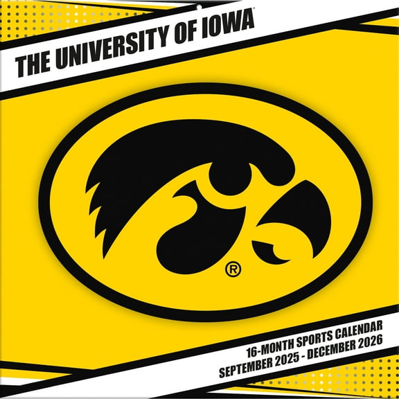 Iowa Hawkeyes 2026 16M Turner Wall Calendar - Pf