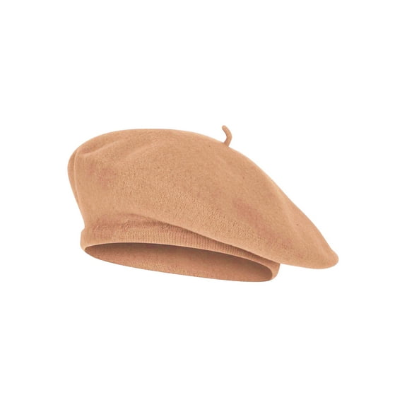 Top Headwear Wool Blend French Bohemian Beret, Tan