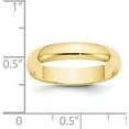thumbnail image 3 of Avariah Diamonds Solid 10k Yellow Gold 4.2mm Lightweight Half Round Wedding Band Size 9 - Ring Size 9.0, 3 of 6