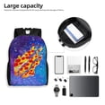 thumbnail image 6 of Prestonplayz Pizza Backpack 3D Print Lightweight Bookbag Casual Sport Daypack Travel Bag Laptop, 6 of 8