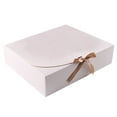thumbnail image 1 of 5pcs Gift Boxes Birthday Paper Favor Cases Party Anniversary Gift Packing Boxes with Ribbon, White, Large, 1 of 8