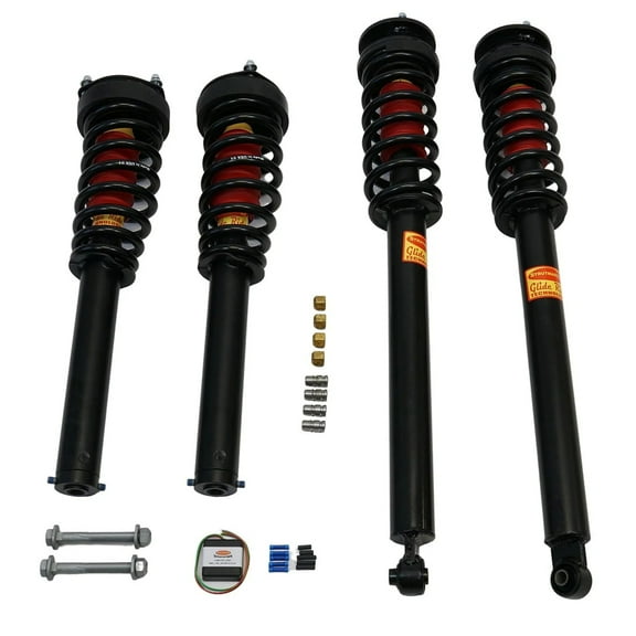 2000-2006 Mercedes-Benz CL500 4 Wheel Hydraulic Suspension Conversion Kit With Light Fix and Camber Bolts (MB14FMCK)