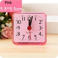thumbnail image 4 of Alarm Clock Analog, Alarm Clock for Bedroom, 3X3 in Quartz, Square Body, Daily Wake, Dorm Room Placement, Translucent Green, 1 Pc, 4 of 6