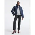 thumbnail image 3 of Free Assembly Women's and Women's Plus Short Denim Puffer Jacket, Sizes XS-4X, 3 of 6