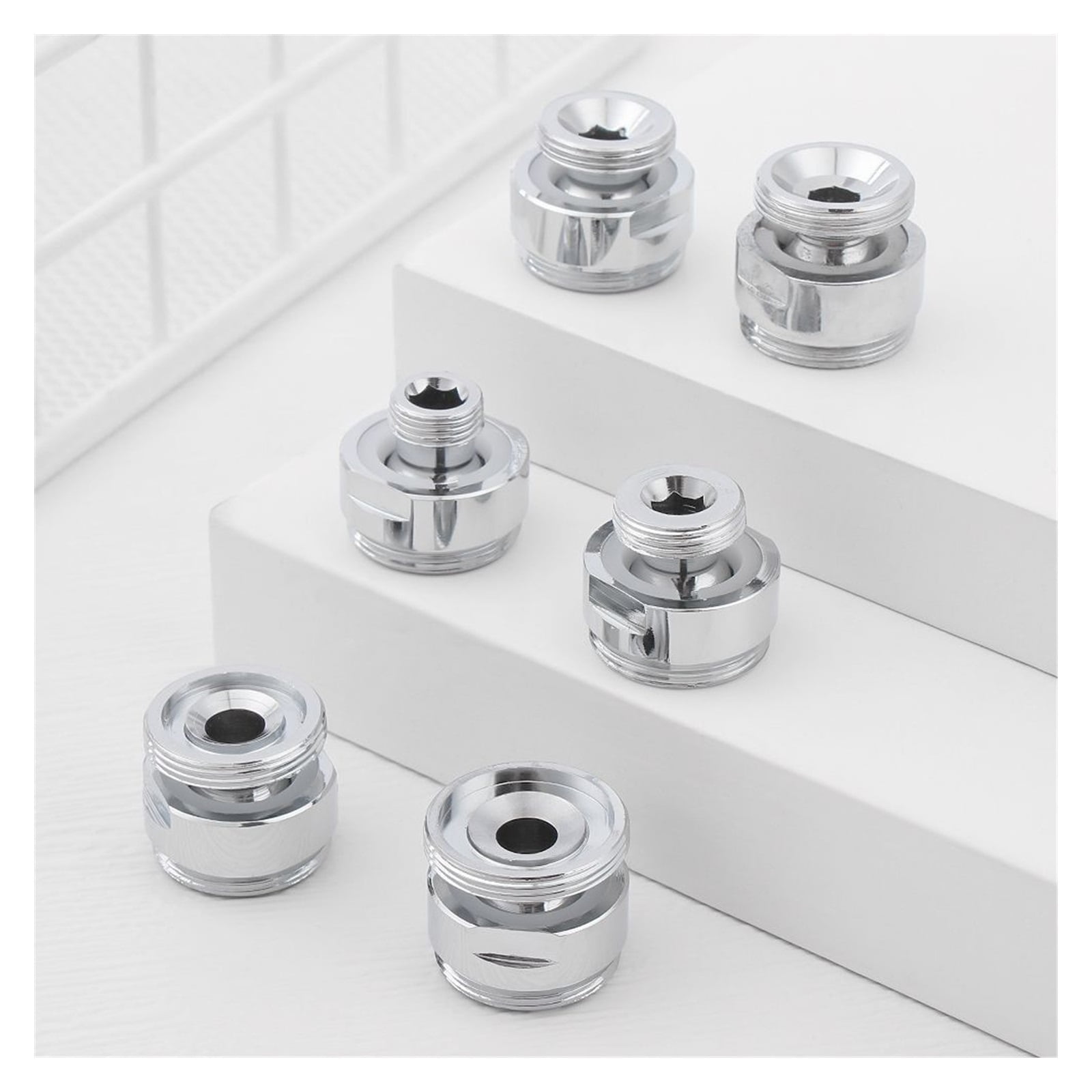 1Pcs Faucet Aerator 360 Degree Adjustable Brass Faucet Connector Swivel Aerator Adapter Shower Faucet Aerator Adapter Kitchen Faucet Fittings ,Water Saving