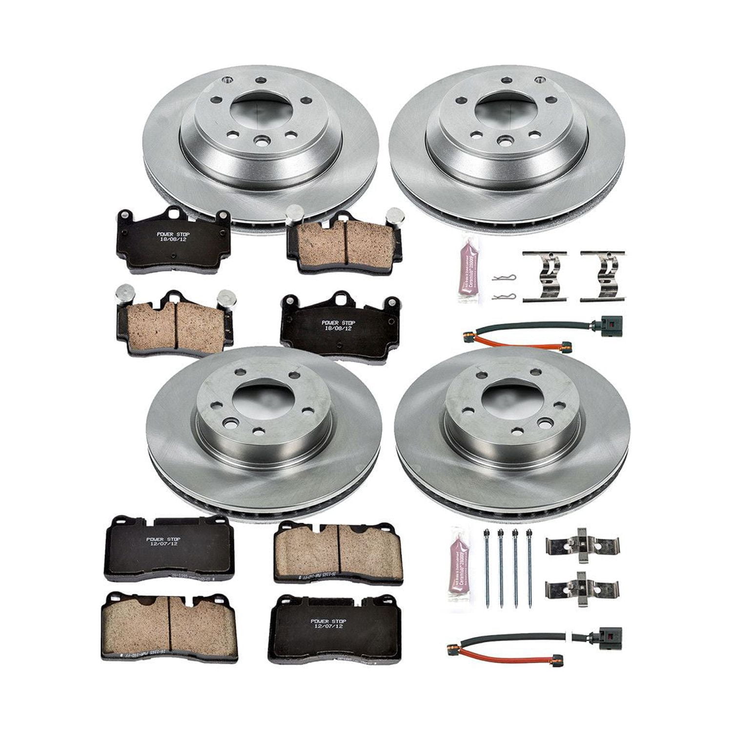 Power Stop Front and Rear Stock Replacement Brake Pad and Rotor Kit KOE5745