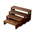 thumbnail image 2 of Estante de madera de 4 piezas con escalonadas, estante para especias, estante para joyas, para sala de estar, manualidades, dormitorio, muñeca, 2 of 9