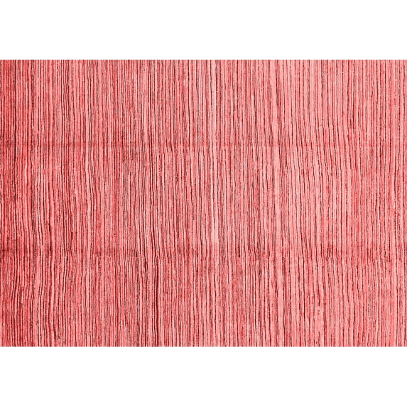 Ahgly Company Machine Washable Indoor Rectangle Abstract Red Modern Area Rugs, 5' x 7'