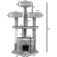 thumbnail image 5 of Prestige Cat Trees 130014-Beige Main Coon Cat House Cat Tree, 5 of 6
