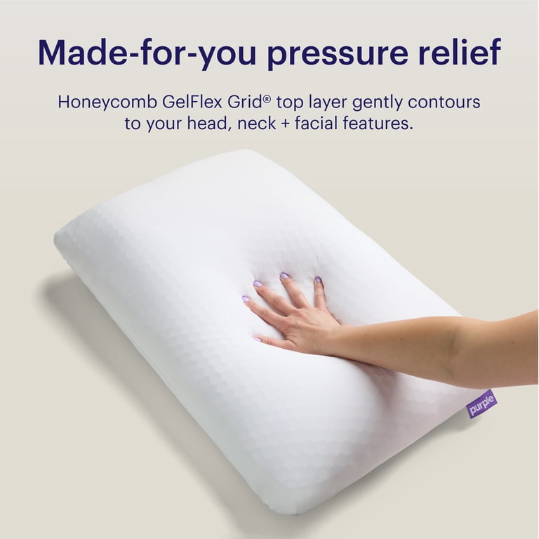Purple GridCloud Pillow, Honeycomb Gel Flex, Queen photo 4