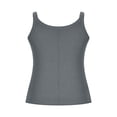 thumbnail image 4 of UPPADA Women Sleeveless Scoop Neck Ribbed Tank Tops Solid Color Basic Slim Tanks Casual Fitted Cami Shirts,Tank Top for Women Pack Ribbed Gray,S, 4 of 5