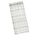 thumbnail image 4 of veasfak Rod Pocket Checked Linen Window Voile Curtain Valance Tier Blue 74x60cm, 4 of 9