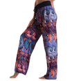 thumbnail image 4 of Women's Casual Pants, Women'S Drawstring Stretch Floral Print Long Wide Leg Pants,Women's Casual Pants L, 4 of 5