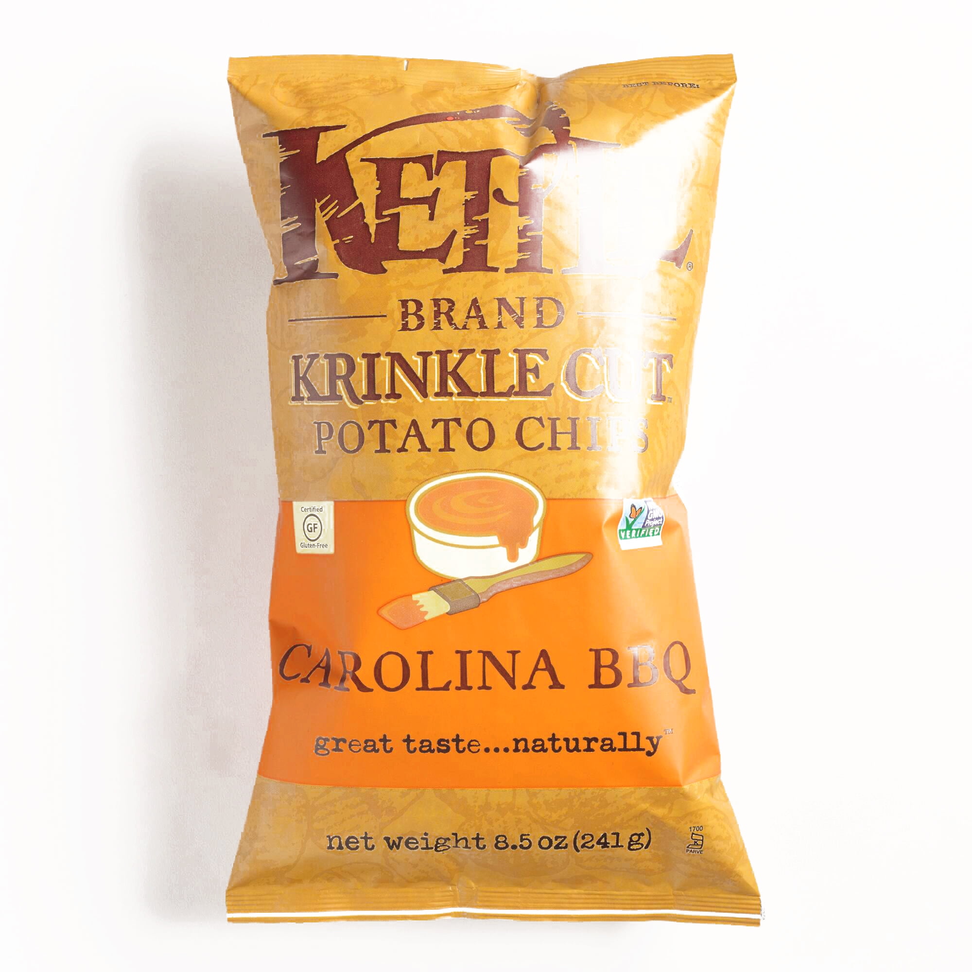 Kettle Brand Carolina BBQ Potato Chips 8.5 oz each (5 Items Per Order