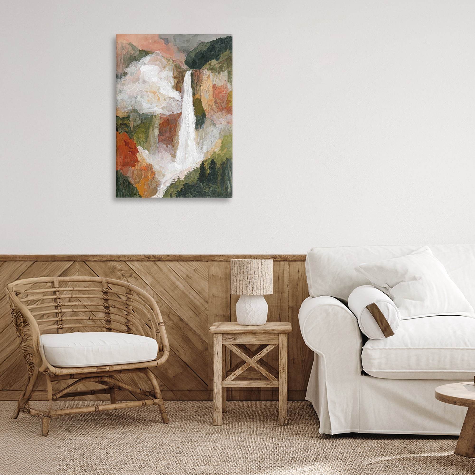 Stupell Industries Mountain Waterfall Landscape Canvas Wall Art, design by Chromatic Storm Studio