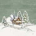 thumbnail image 2 of Brissonnet, Daphne 12x12 Gold Ornate Wood Framed with Double Matting Museum Art Print Titled - Holiday Toile Cabin Neutral Crop, 2 of 4