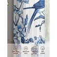 thumbnail image 3 of Blue Spring Floral Sheer Curtains for Living Room Bedroom Summer Botanical Bird Sheer Curtains 54 Inch Long 2 Panels Set Light Filtering Curtain Window Treatments Drapes for Dining Room, 3 of 6
