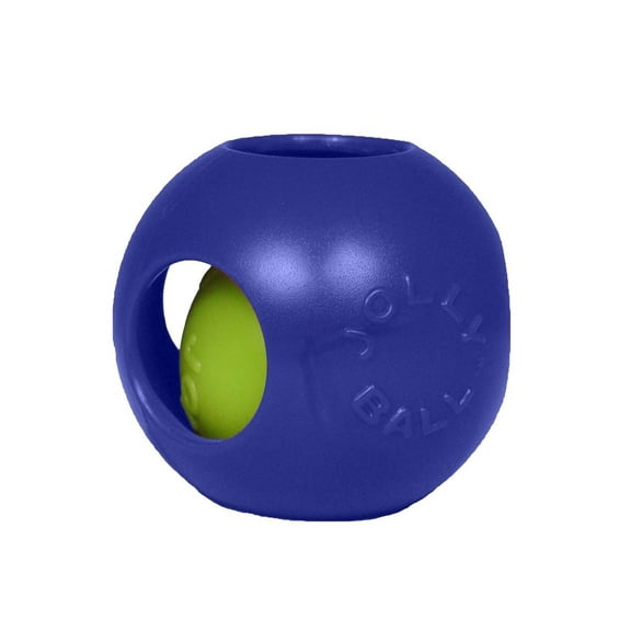Jolly Pets Puncture Resistant Teaser Ball with Inside Ball, Blue