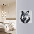 thumbnail image 5 of Dailycode Light Switch Plate Covers 3 Gang Wall Plate Plastics Outlet Covers for Kitchen Home Office Decor Black White Wolf Face, 5 of 8