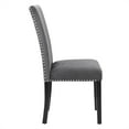 thumbnail image 6 of Xukmct 2 Pcs Modern Armless Dining Chair with Wood Frame, Velvet Seat Side Chair for Home, Dining Room, Gray, 6 of 8